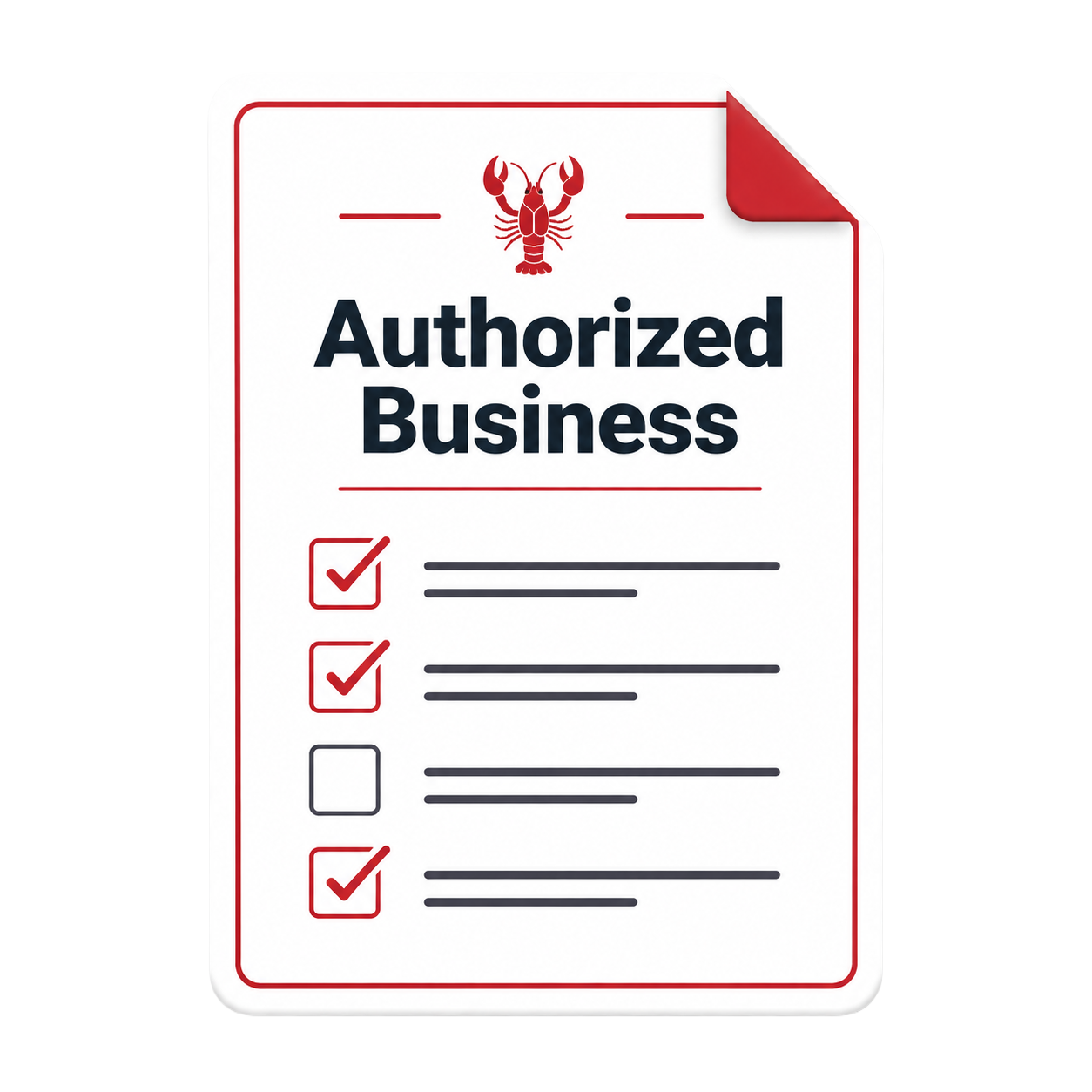 Authorized Business verification document